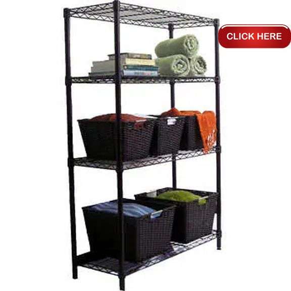 Trinity 4tier indoor wire shelving rack Rideau Auctions