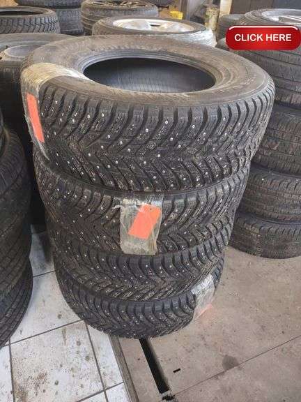 4-265-70-17 tires / studded - Rideau Auctions