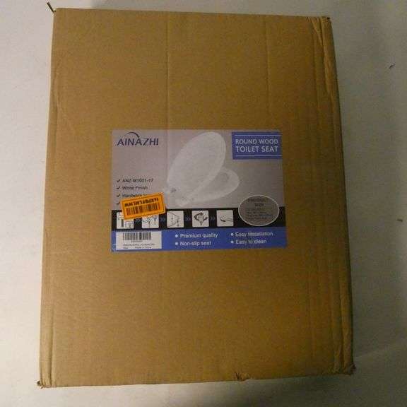 Ainazhi Round Wood Toilet Seat White Rio Grande Trade