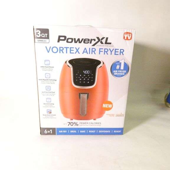 PowerXL 3qt Vortex Air Fryer Red Rio Grande Trade