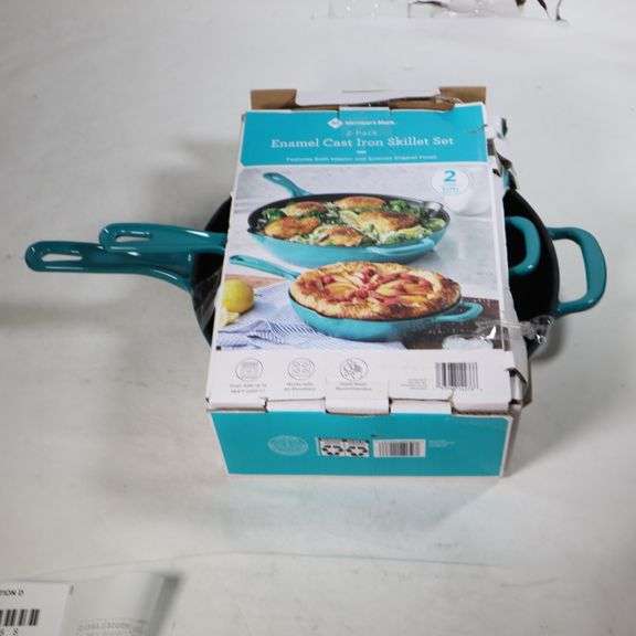 Member's Mark 2 Pack Enamel Cast Iron Skillet Set - Rio Grande Trade