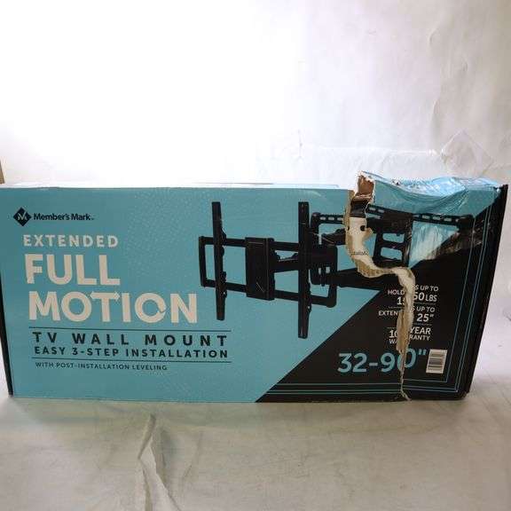 Member's Mark Extended Full Motion TV Wall Mount Easy 3Step