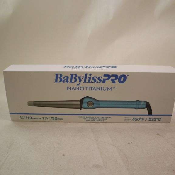 BaBylissPro Nano Titanium Taper Barrel Curling Wand Rio Grande Trade