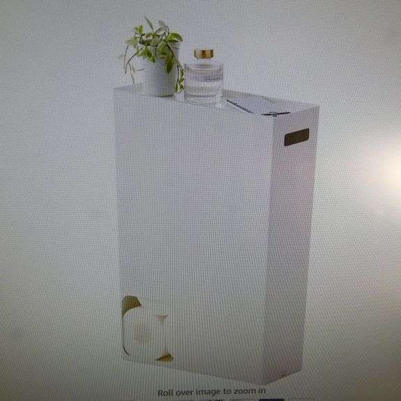 Toilet Paper StockerBathroom Storage Organizer Dispenser, White Rio