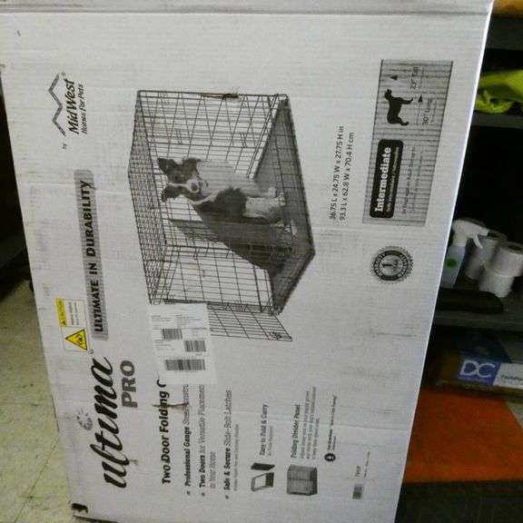 Midwest Ultima Pro Double Door Dog Crate Black 37" x 24.50" x 28