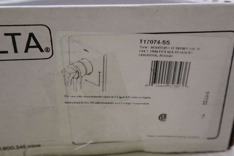Delta Zura Monitor 17 Series Valve Only Trim Fits Multichoice