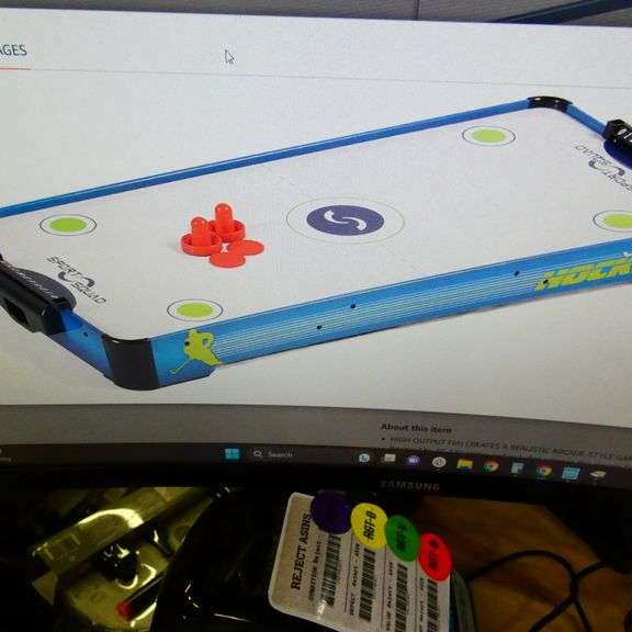 Sport Squad HX40 40 inch Table Top Air Hockey Table for Kids and Adults