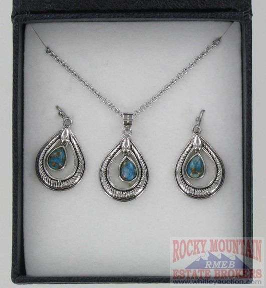 New Montana Silversmiths Rope Twist Necklace & Earring Set with