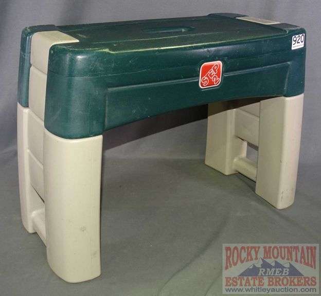 Step 2 Step Stool Garden Kneeler. This takes a padded cushion on the