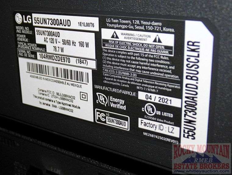 Like new LG Model 55UN7300AUD 55" Class 4K Smart Ultra HD TV with Al