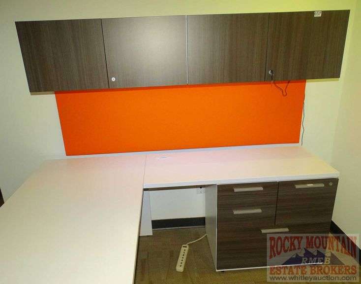 Teknion Modular Desk W/ Overhead Storage. Rocky Mountain Estate