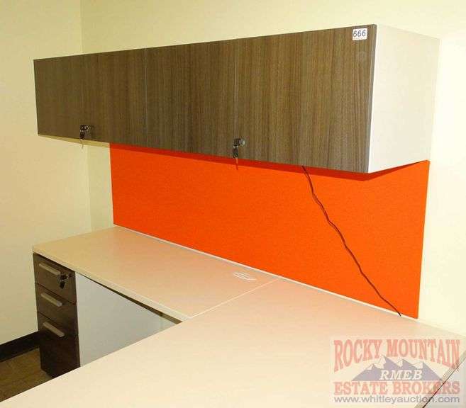 Teknion Modular Desk W/ Overhead Storage. Rocky Mountain Estate