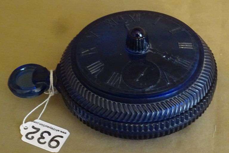 Imperial Glass Pocket Watch Cobalt Candy Dish. Rocky Mountain Estate