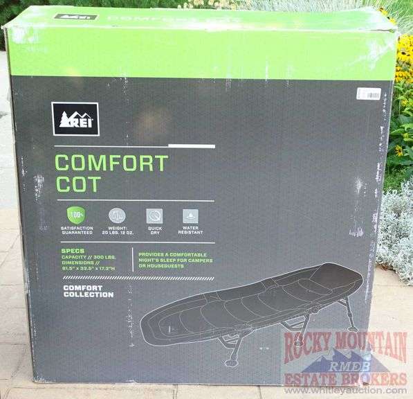 Super Nice REI Comfort Cot Folding Cot. Rocky Mountain Estate Brokers