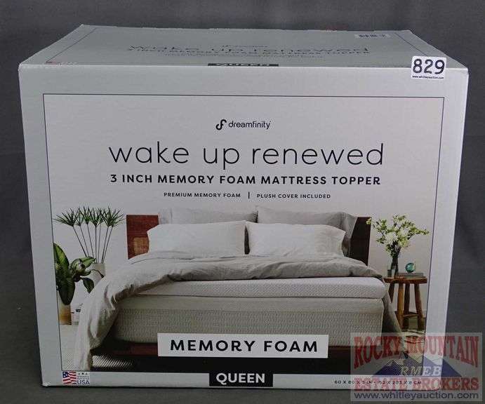 New DreamFinity Queen Sized, 3" Memory Foam Mattress Topper. Rocky