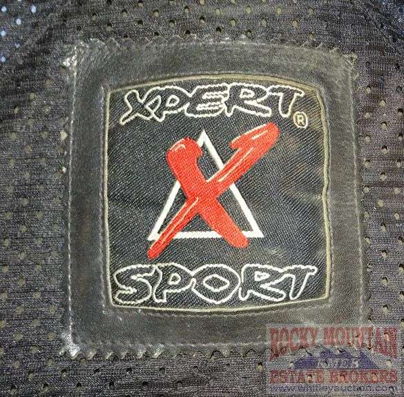 Xpert Sport Blue & White Leather Motorcycle Jacket, Probably Size L. - Rocky Mountain Estate 