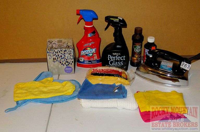 Black & Decker Iron & Asst. Cleaning Supplies. Rocky Mountain Estate