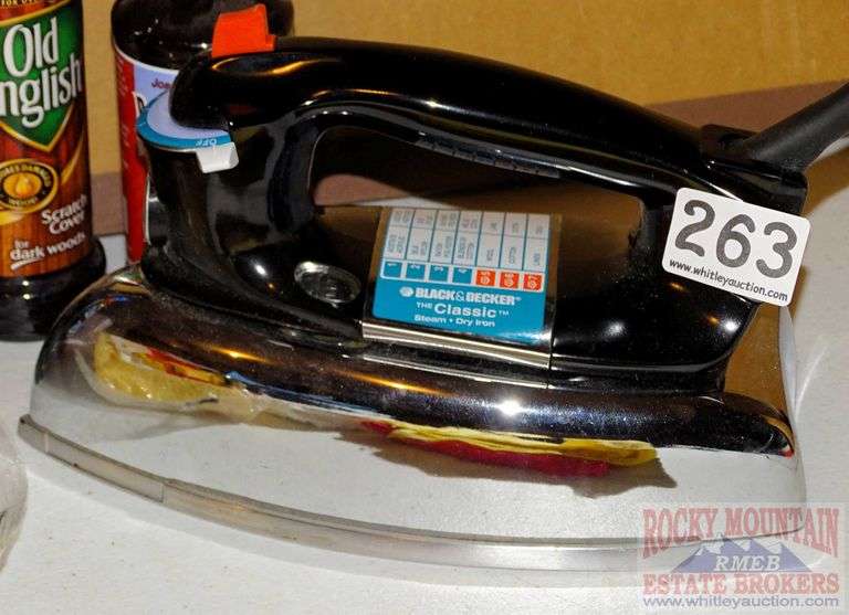 Black & Decker Iron & Asst. Cleaning Supplies. Rocky Mountain Estate