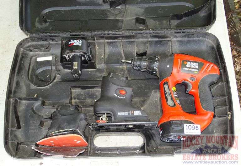 Black & Decker 12 Volt Fire Storm 1/2" Drill W/ Jig Saw & Sander