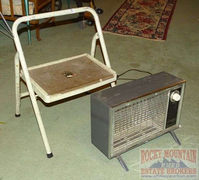 Folding Step Stool & Electric Heater. Both for one money. Rocky