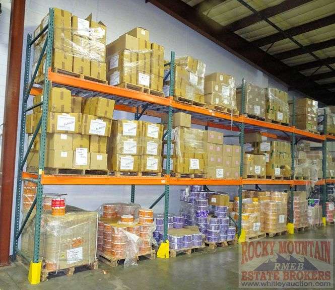 4 Bay Racking 4 Bay Pallet Rack with Wire Decking. - Rocky Mountain Estate Brokers Inc.