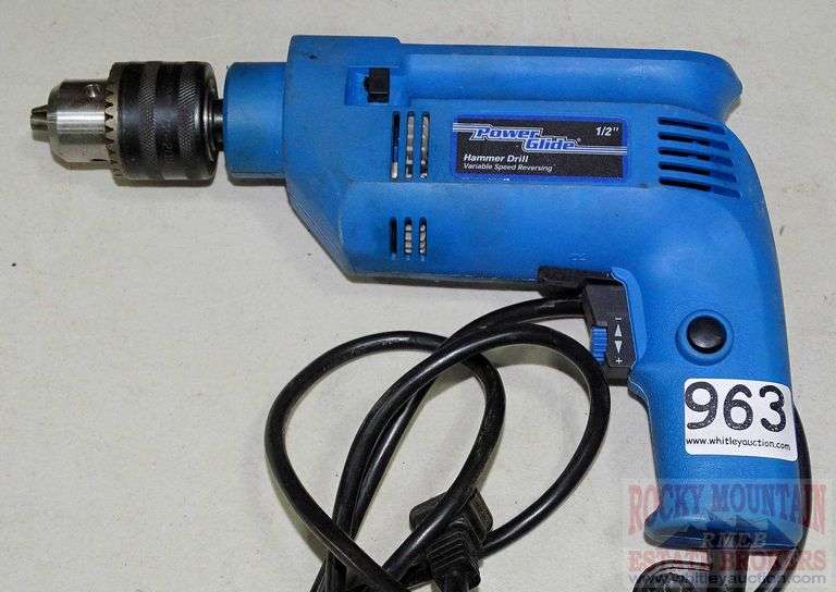 Power Glide 1/2" VSR hammer drill, Rocky Mountain Estate Brokers Inc.