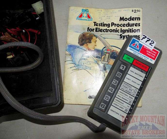 Big A electronic ignition tester in case. Rocky Mountain Estate