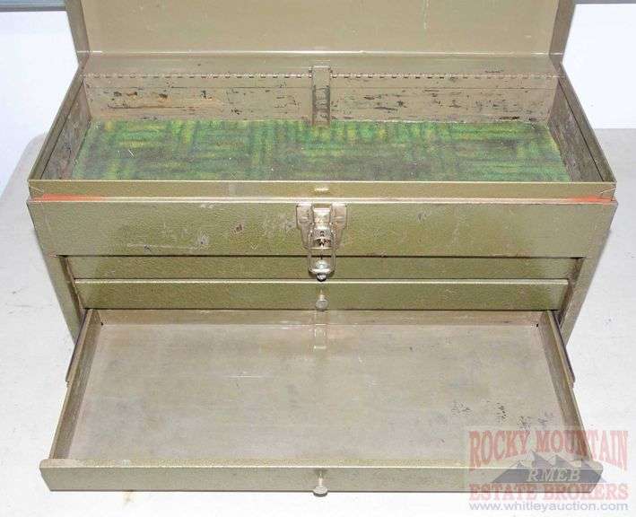 Park Model 86667 3drawer lift top tool box. 20" wide. Rocky Mountain