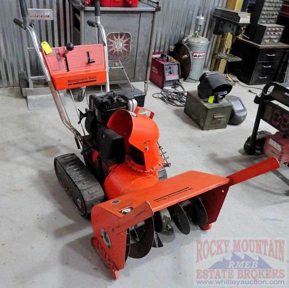 Montgomery Ward 24", 5.0HP 2 stage self propelled snow blower. Has
