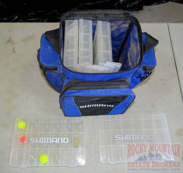 Shimano Soft sided tackle box with 6 removable compartments. Rocky