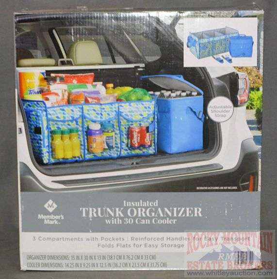 New Member's Mark insulated trunk organizer & 30 can cooler. Rocky
