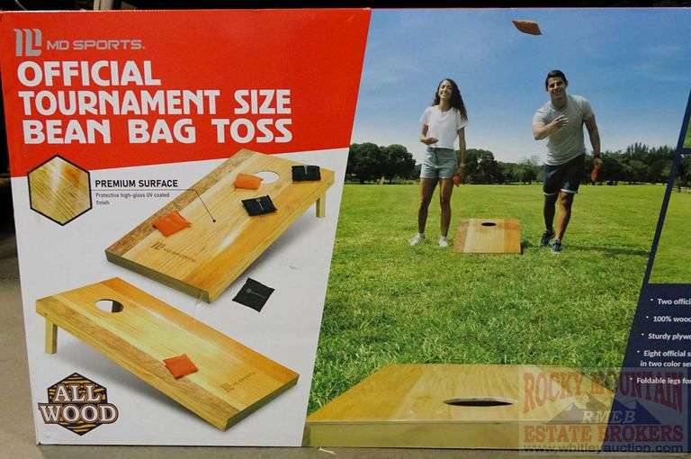 New MD Sports Official Tournament Size, AllWood Bean Bag Toss Game