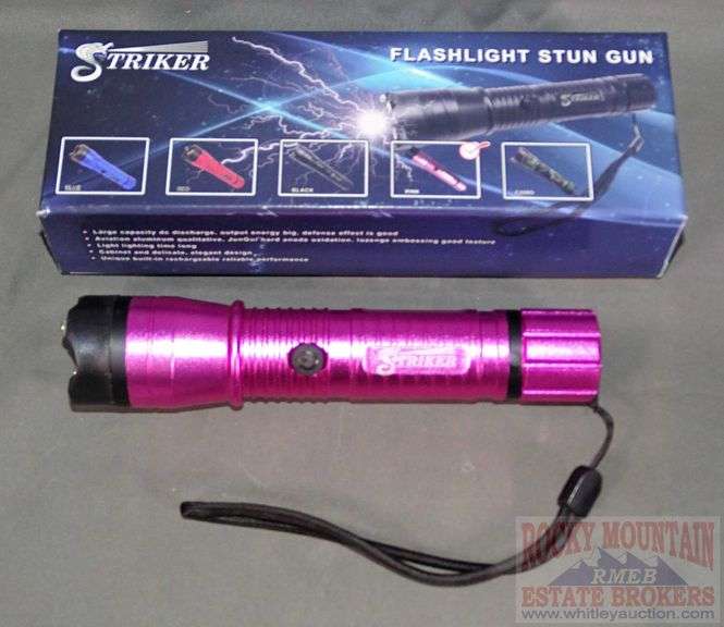 2 new Striker rechargeable, highvoltage stun guns with highpowered