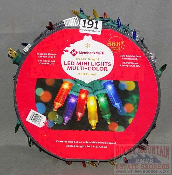 New Member's Mark LED MultiColor 56.6' LED mini lights. Rocky