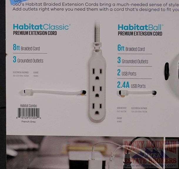 New Habitat Ball 360 Premium Extension Cord set with 8' braided cord