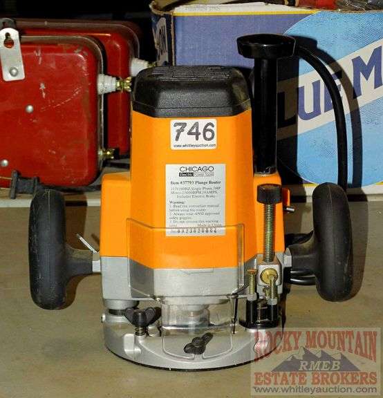 Chicago Electric plunge router. Rocky Mountain Estate Brokers Inc.