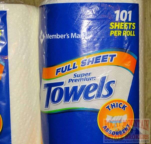 8 New rolls of Member's Mark paper towel. All for one money. Rocky
