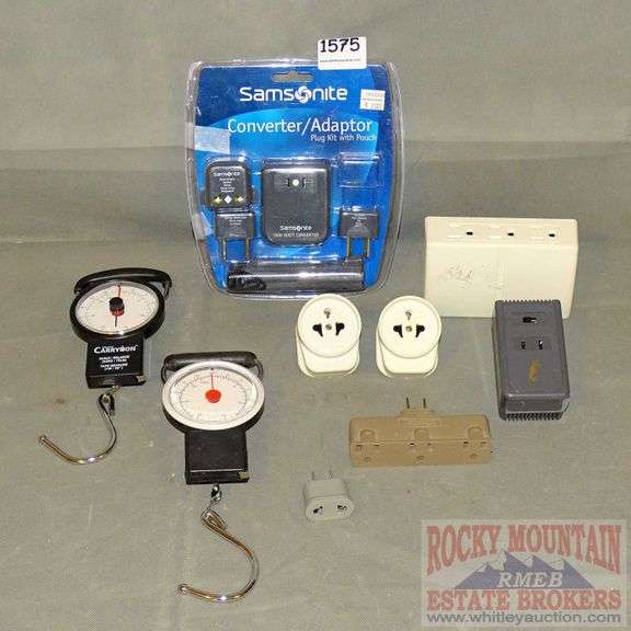 Asst. power converters & luggage scales. All for one money. Rocky