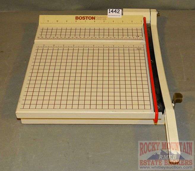 Boston 2612 paper cutter. Rocky Mountain Estate Brokers Inc.