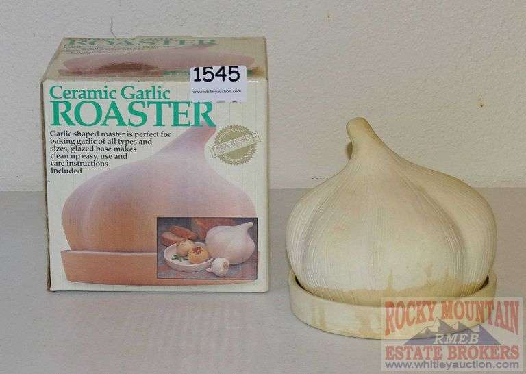 Ceramic garlic roaster. Rocky Mountain Estate Brokers Inc.