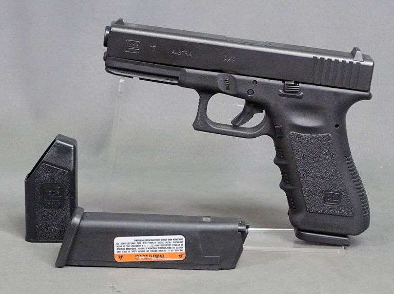 Glock 17, Made in Austria, 9mm semiautomatic pistol. Rocky Mountain