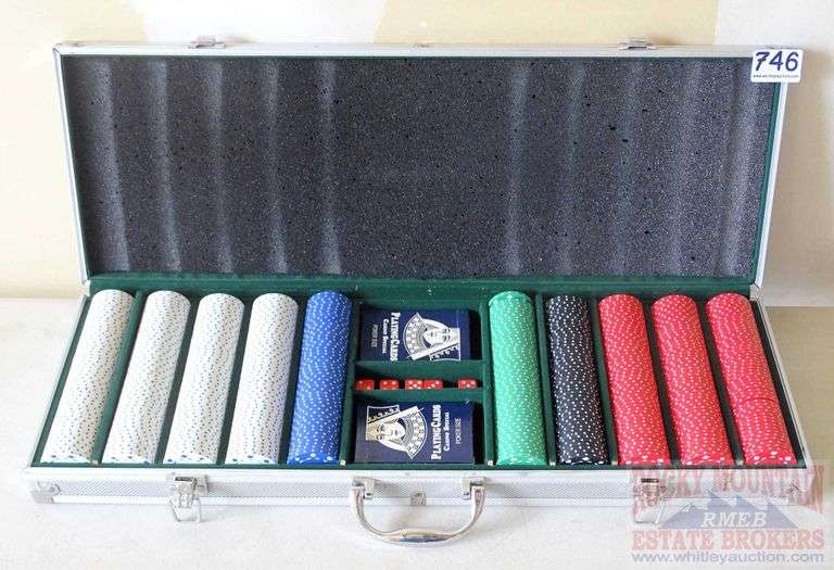 Nice poker chip set in case. Rocky Mountain Estate Brokers Inc.