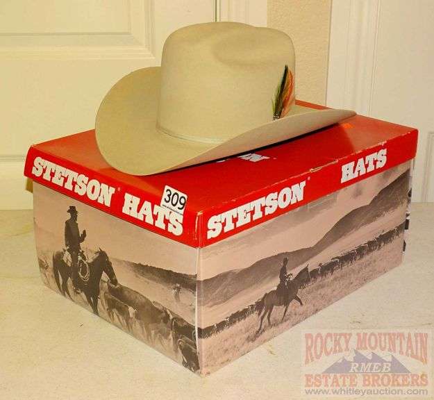 Nice Stetson 4X Silver Belly cowboy hat, size 71/8 with original box