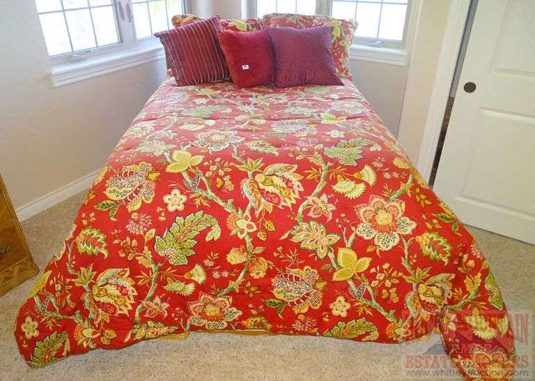 Beautiful Bay Linens by Dianne Morris "Murano" Queen size comforter, bed skirt & throw pillow
