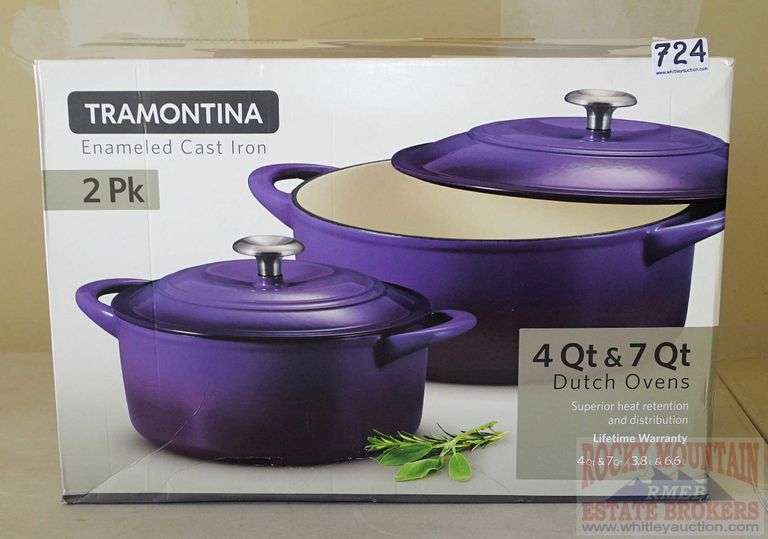 New Tramontina 7 & 4 quart enamel over cast iron Dutch ovens. Rocky