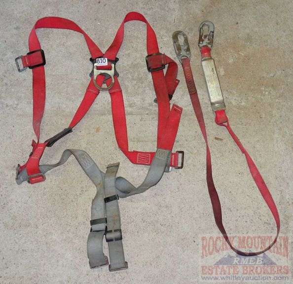 Protecta fall protection harness & lanyard. Rocky Mountain Estate