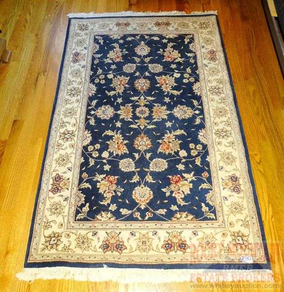 Beautiful Matis Private Collection Deep Blue Persian Style Rug, 62"X38