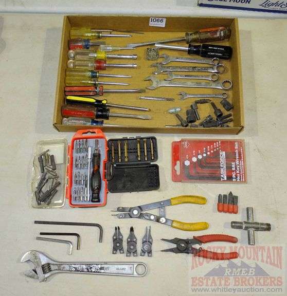 Husky precision screwdriver set, snap ring pliers, adjustable wrench