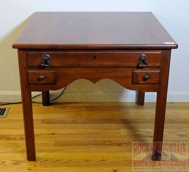 Nice Lexington Furniture cherry wood side table with 3 drawers and