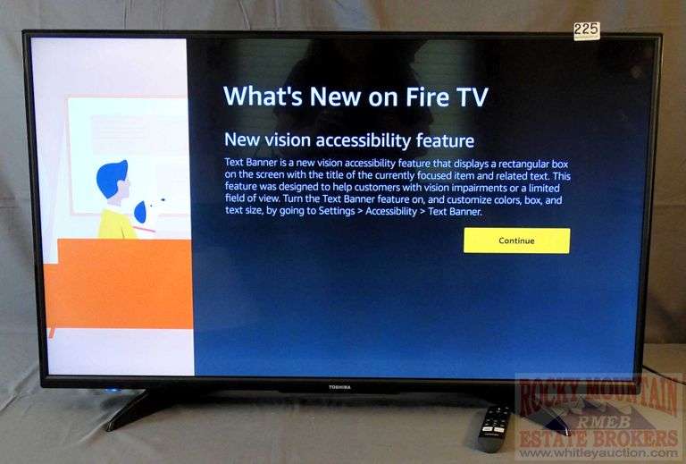 Toshiba 43" Smart 4K UHD LCD Fire TV with remote & original box. We